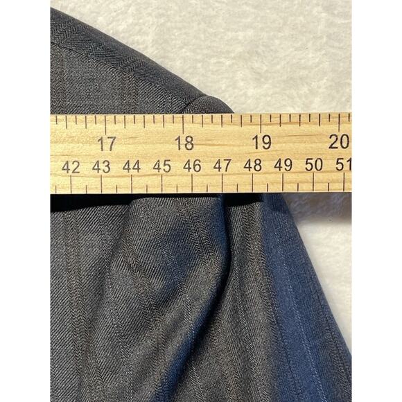 Pal Zileri 40R 32W Gray - Rust Purple Stripe 2 Piece Suit Jacket and Pants Set - Picture 8 of 16